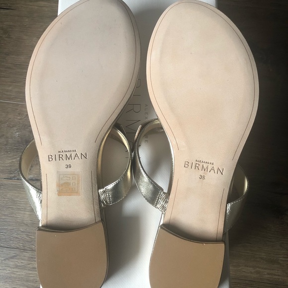 ALEXANDRE BIRMAN-AUTHENTIC NWTGold Leather Sandals - Picture 9 of 12